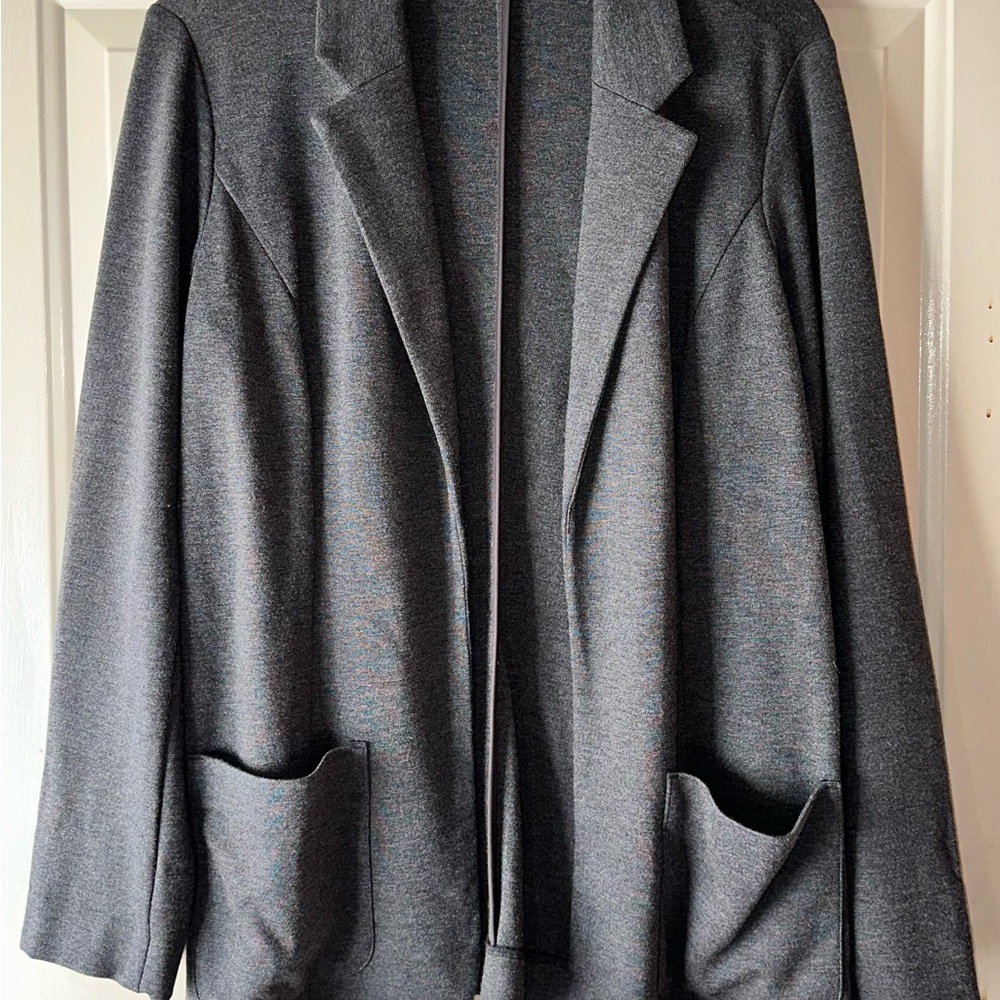 J. Jill Gray Blazer with Pockets EUC size S career wear